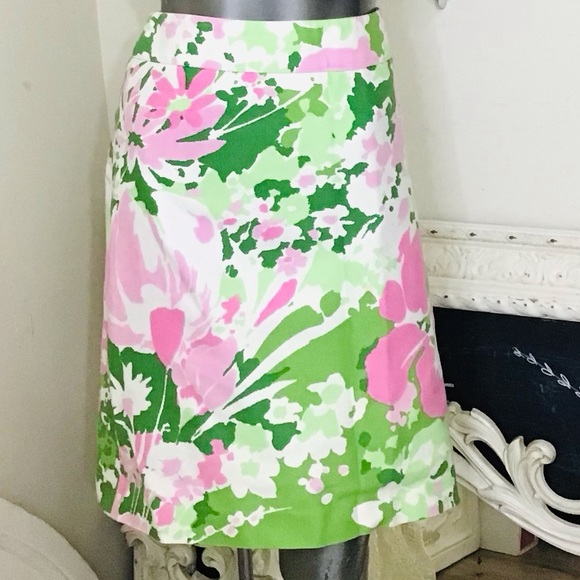 Talbots Pink and Green Pretty Skirt - Picture 8 of 8